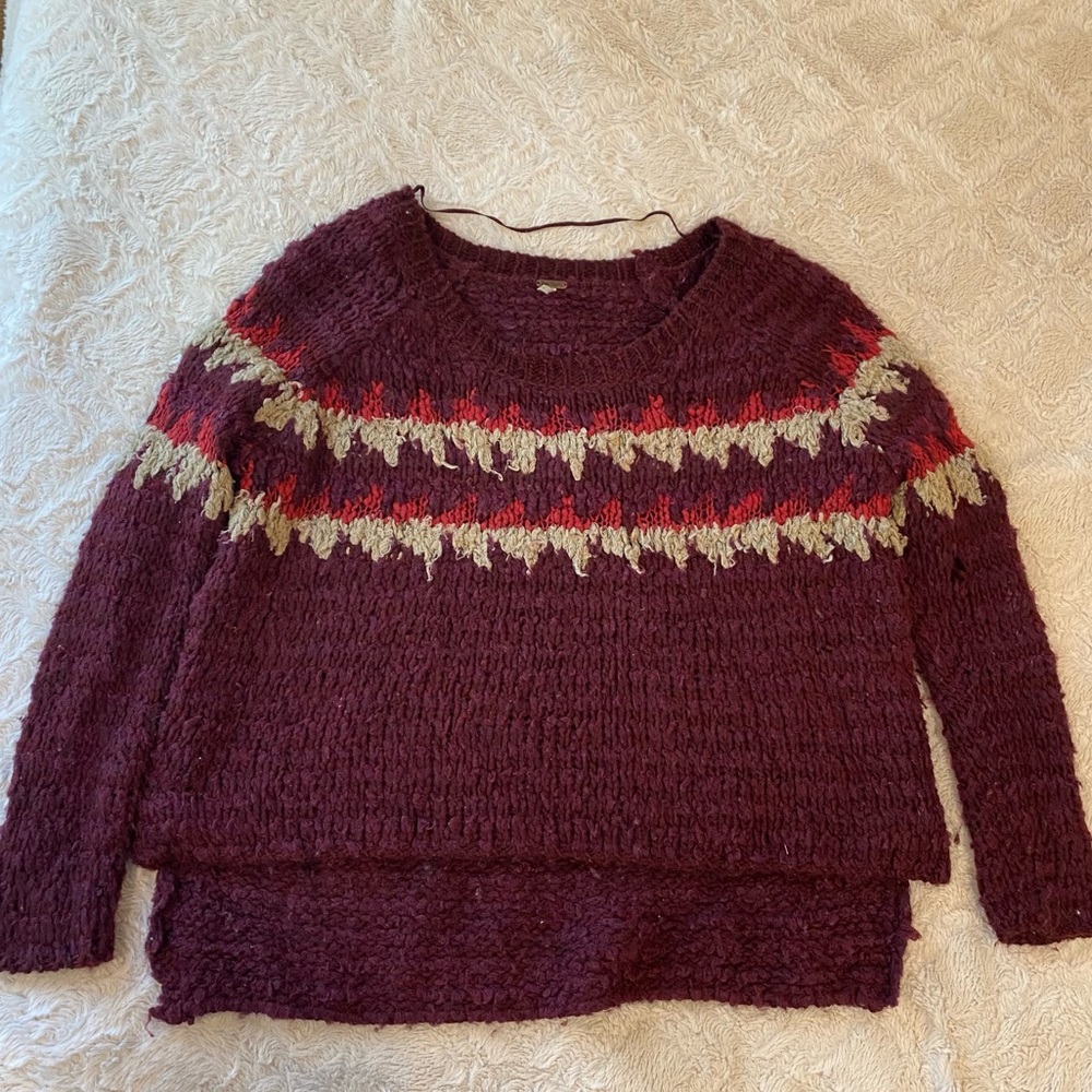 Crocheted Free People Sweater